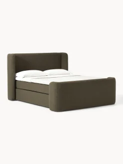 Letto boxspring in bouclé Perla