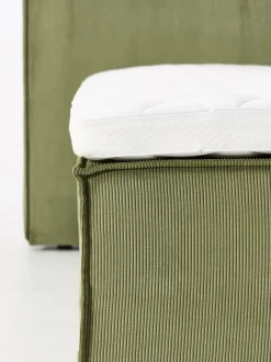 Letto boxspring in velluto a coste Lennon