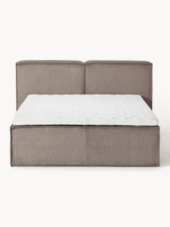 Letto boxspring in velluto a coste Lennon