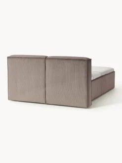 Letto boxspring in velluto a coste Lennon