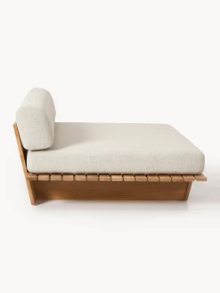 Letto da giardino in legno di teak doppio Eiko