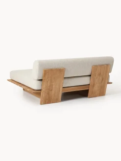 Letto da giardino in legno di teak doppio Eiko