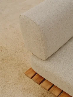 Letto da giardino in legno di teak doppio Eiko