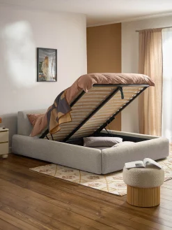 Letto imbottito con contenitore Melva