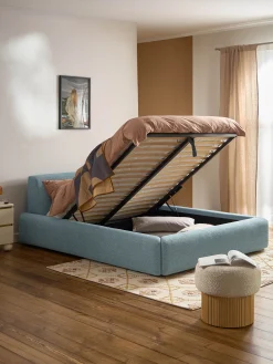 Letto imbottito con contenitore Melva