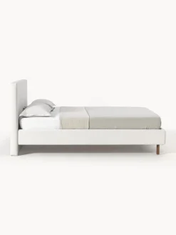 Letto imbottito con piedini in legno Giulia