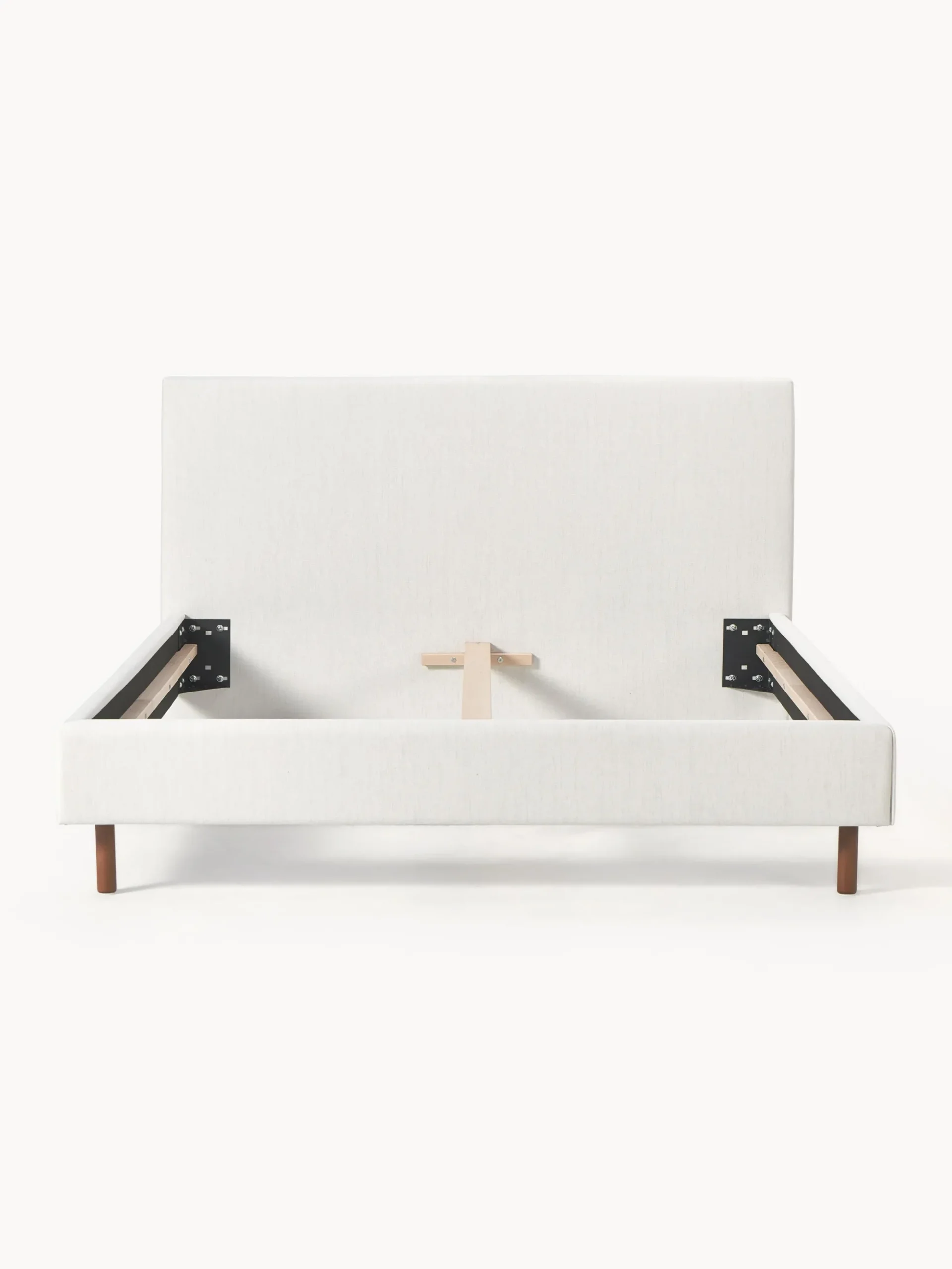 Letto imbottito con piedini in legno Giulia