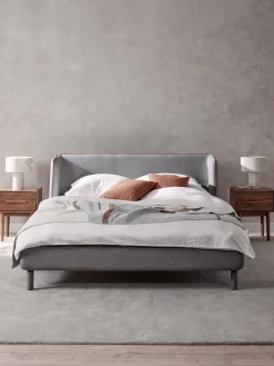 Letto imbottito con testiera Luma