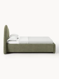 Letto imbottito in bouclé Gary