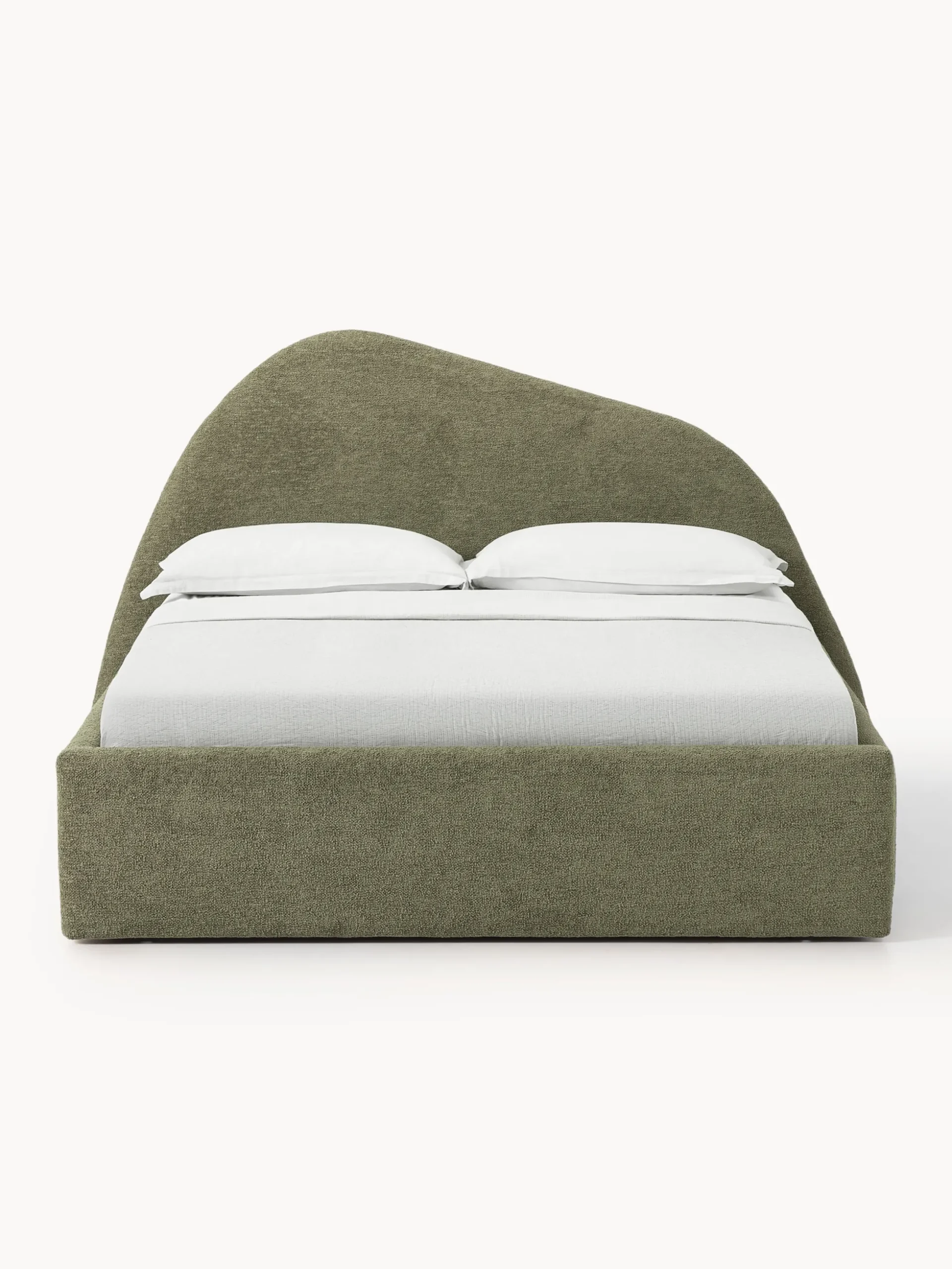 Letto imbottito in bouclé Gary