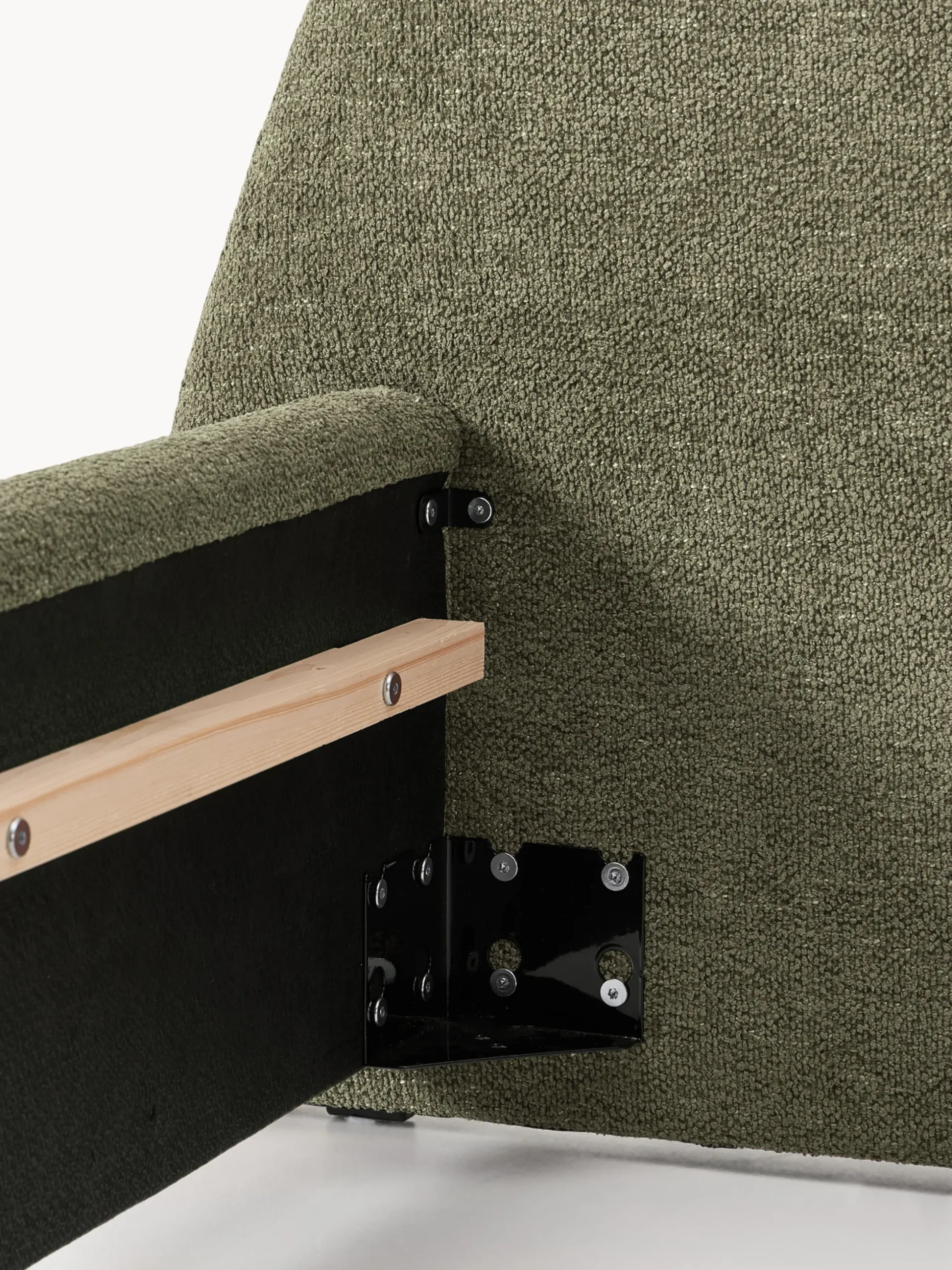 Letto imbottito in bouclé Gary