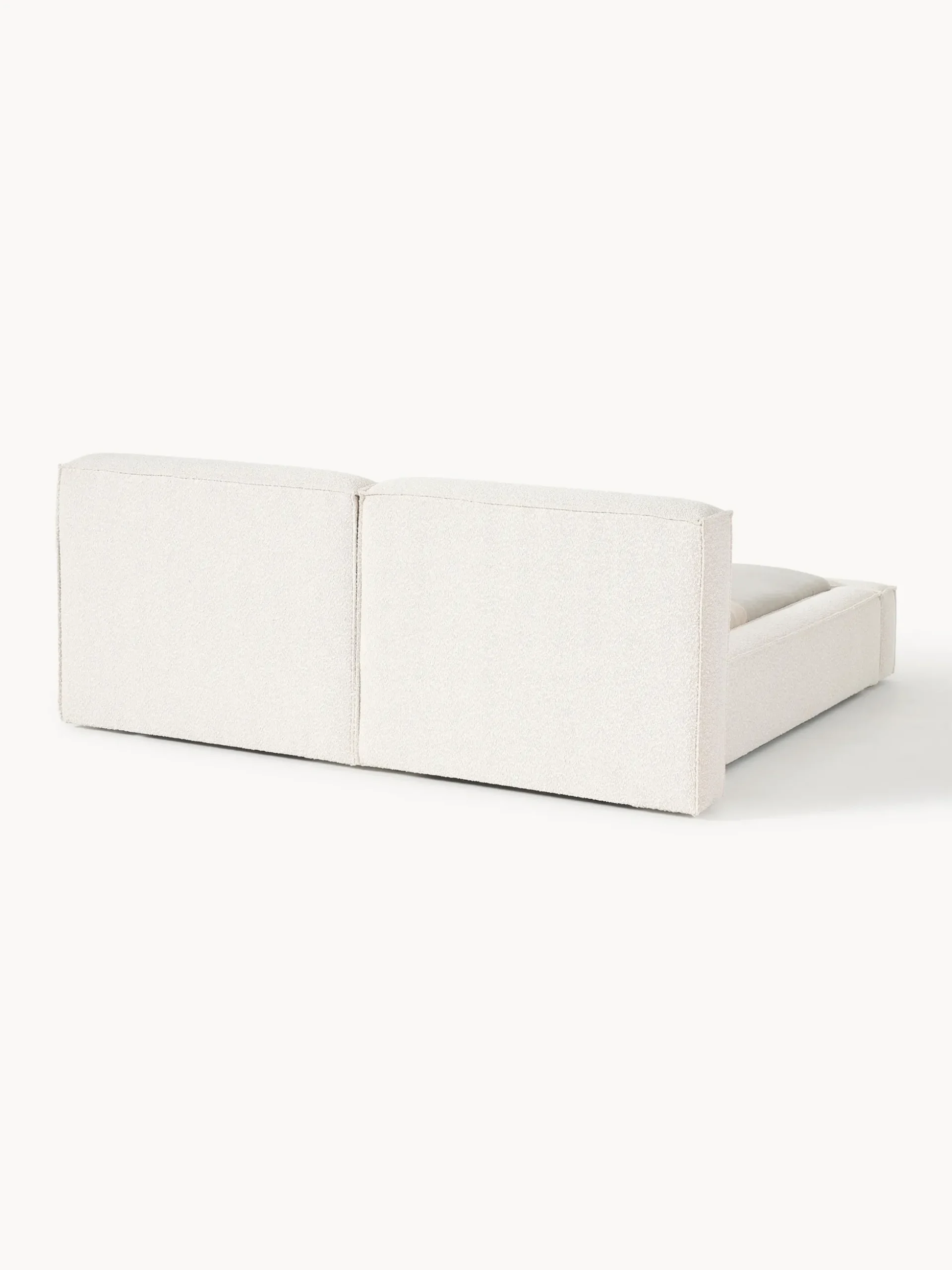 Letto imbottito in bouclé con contenitore Lennon