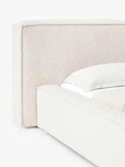 Letto imbottito in bouclé con contenitore Lennon