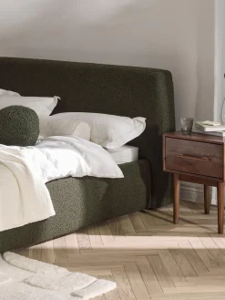 Letto imbottito in bouclé con contenitore Cloud
