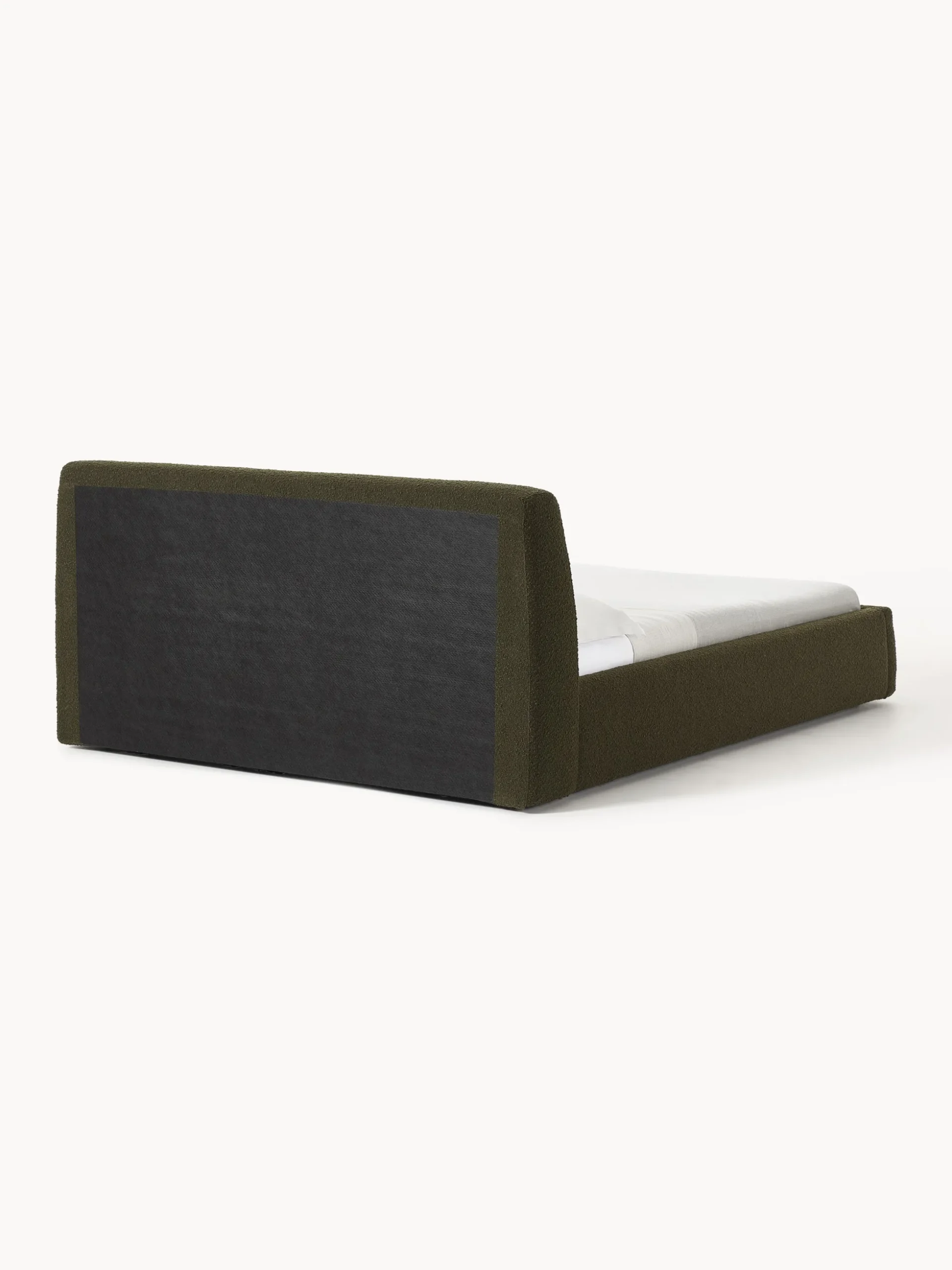 Letto imbottito in bouclé con contenitore Cloud