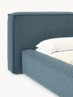 Letto imbottito in bouclé Lennon