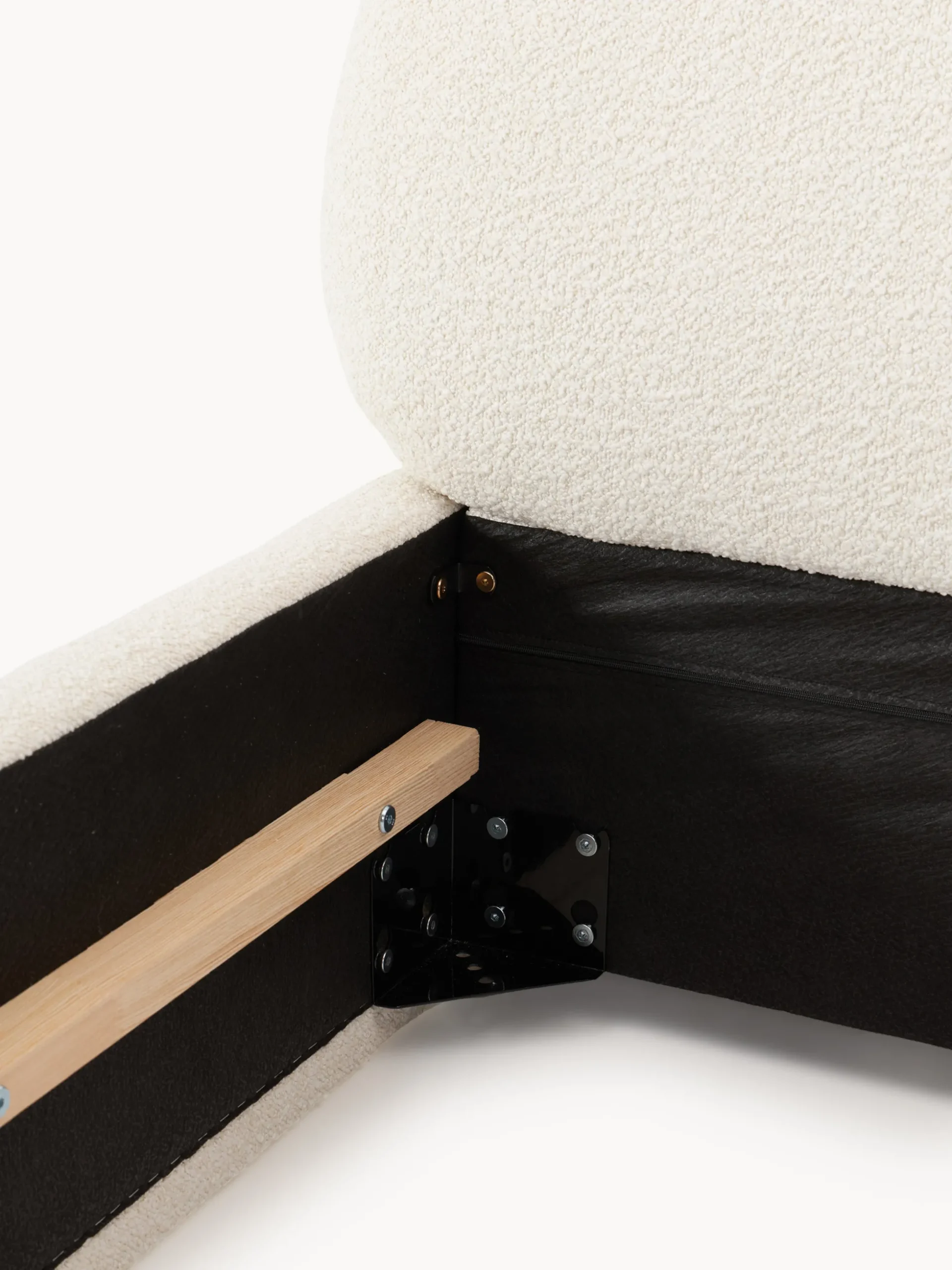 Letto imbottito in bouclé Alba
