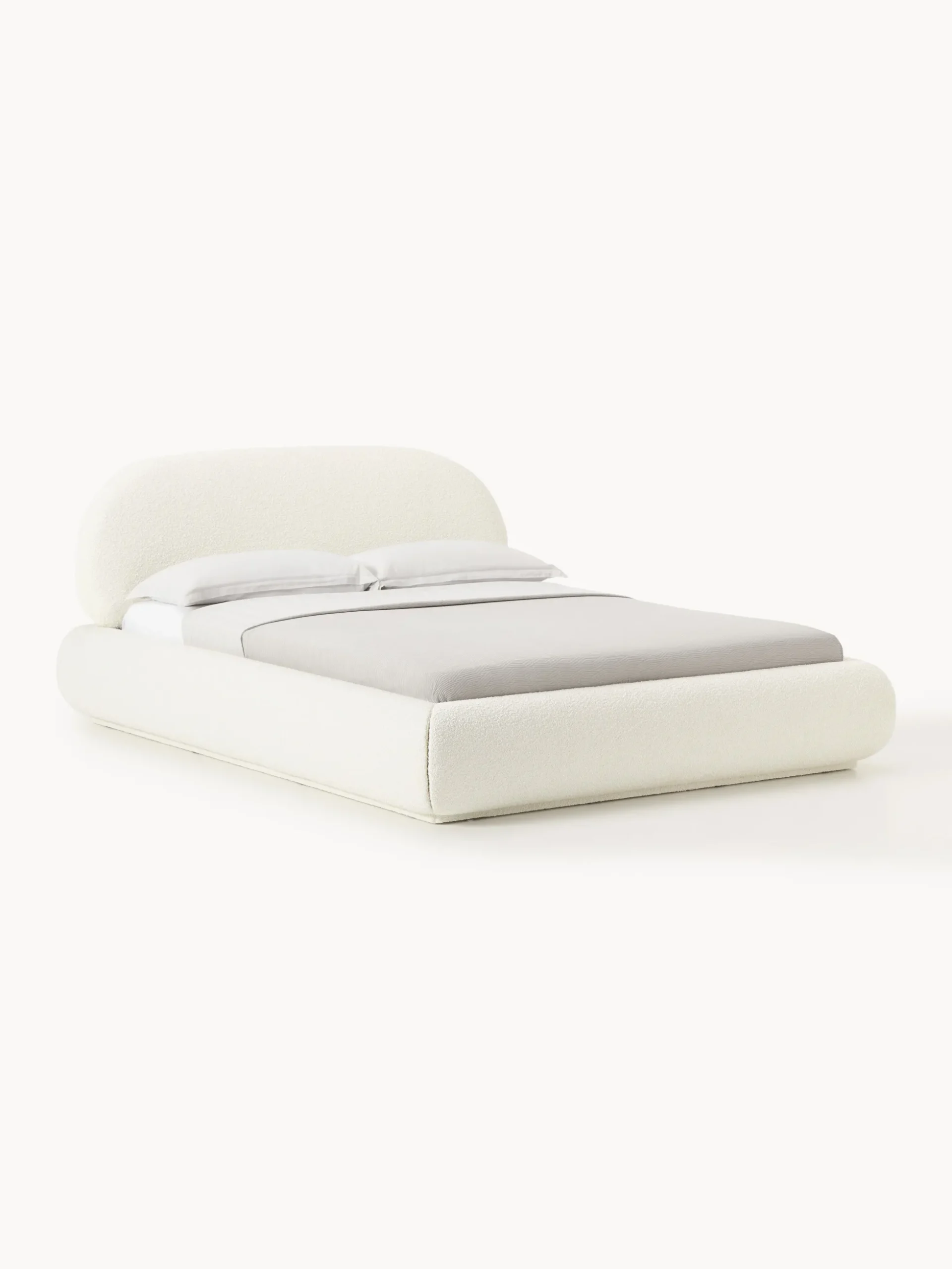 Letto imbottito in bouclé Alba