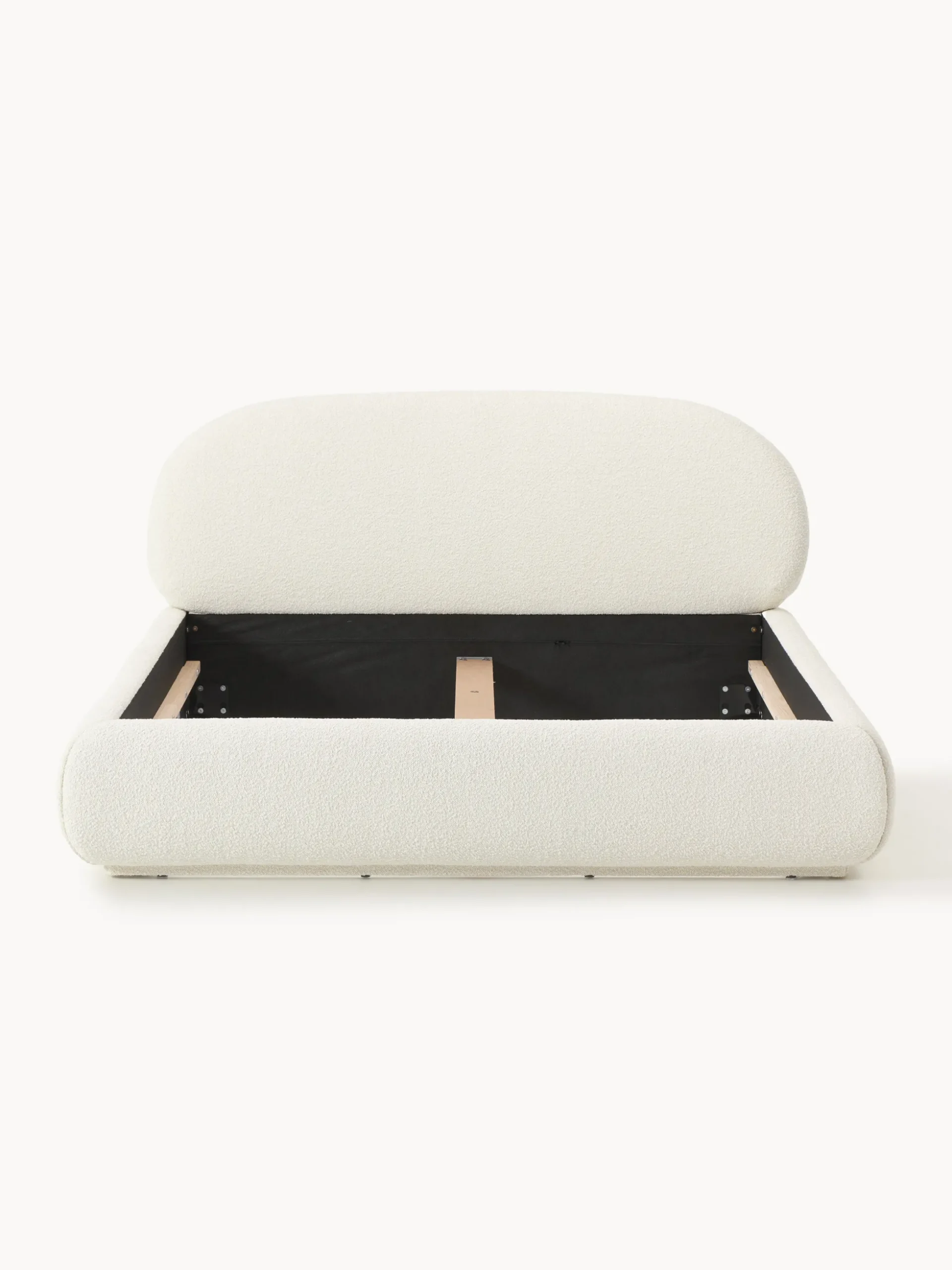 Letto imbottito in bouclé Alba