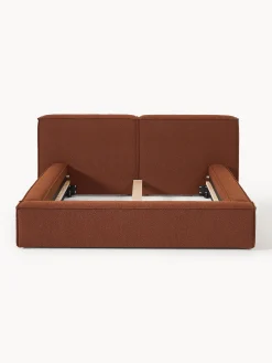 Letto imbottito in bouclé Lennon