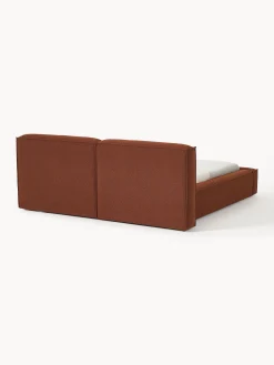 Letto imbottito in bouclé Lennon