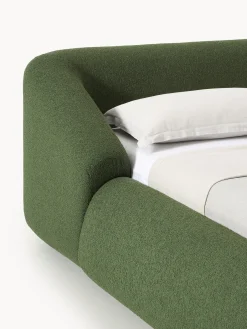 Letto imbottito in bouclé Sofia
