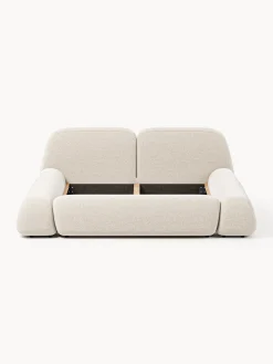 Letto imbottito in bouclé Wolke