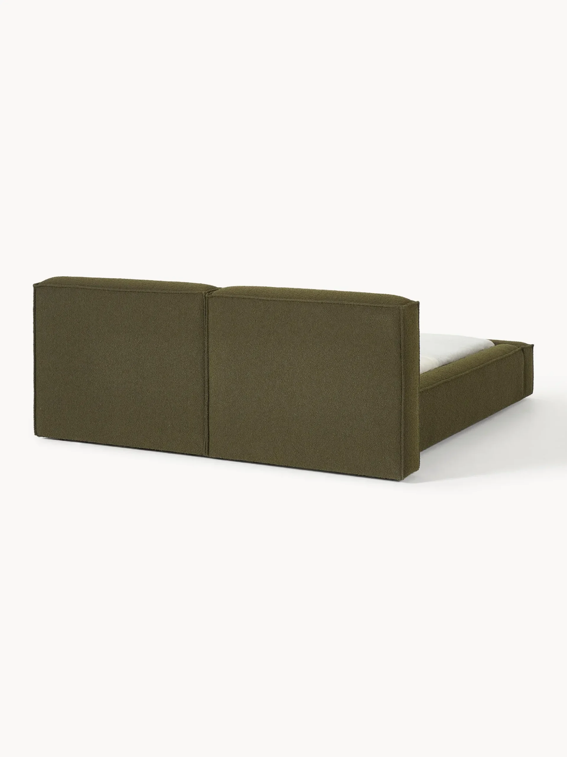 Letto imbottito in bouclé Lennon