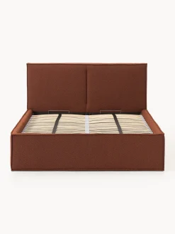 Letto imbottito in bouclé con contenitore Dream