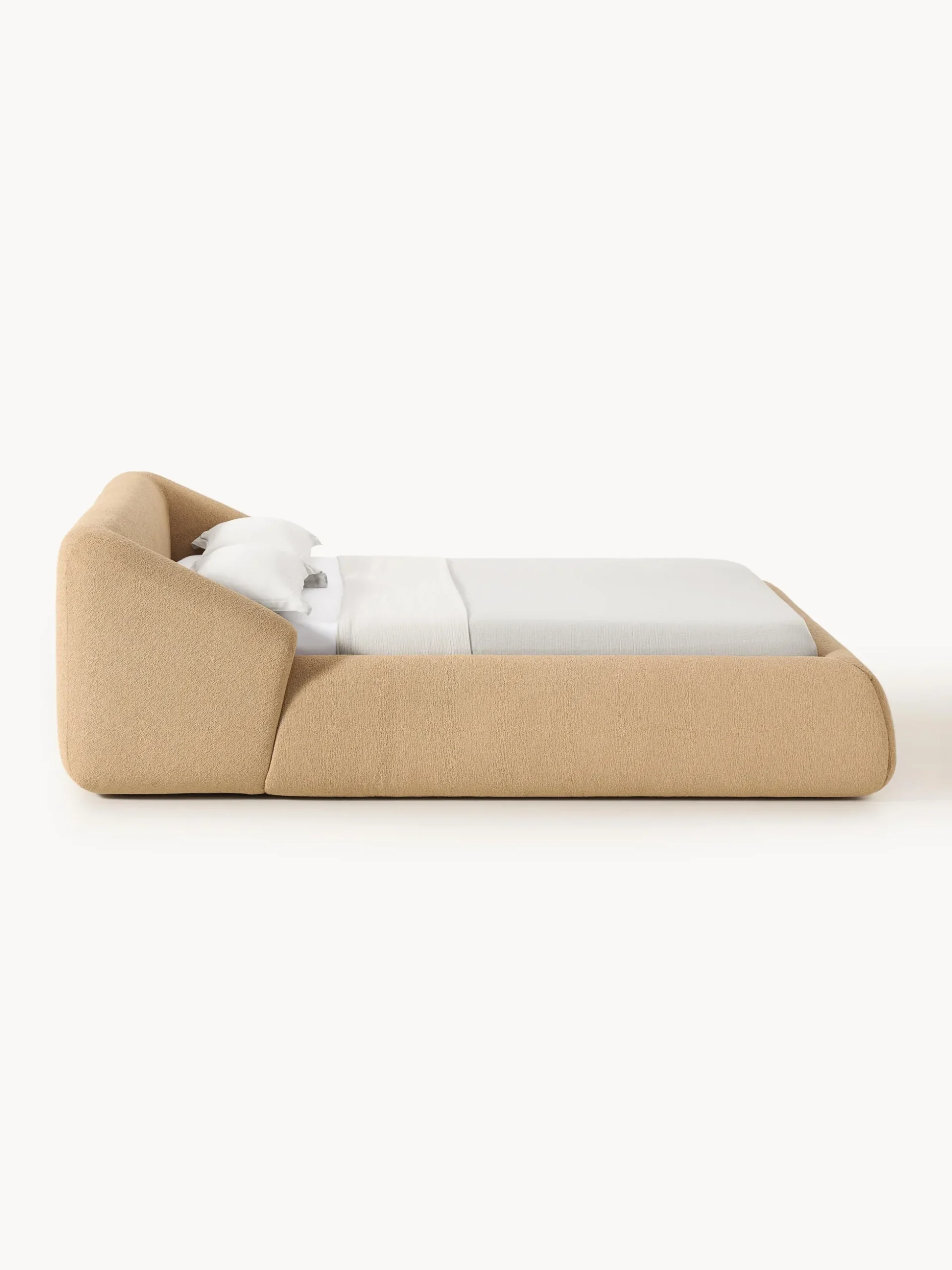 Letto imbottito in bouclé Sofia