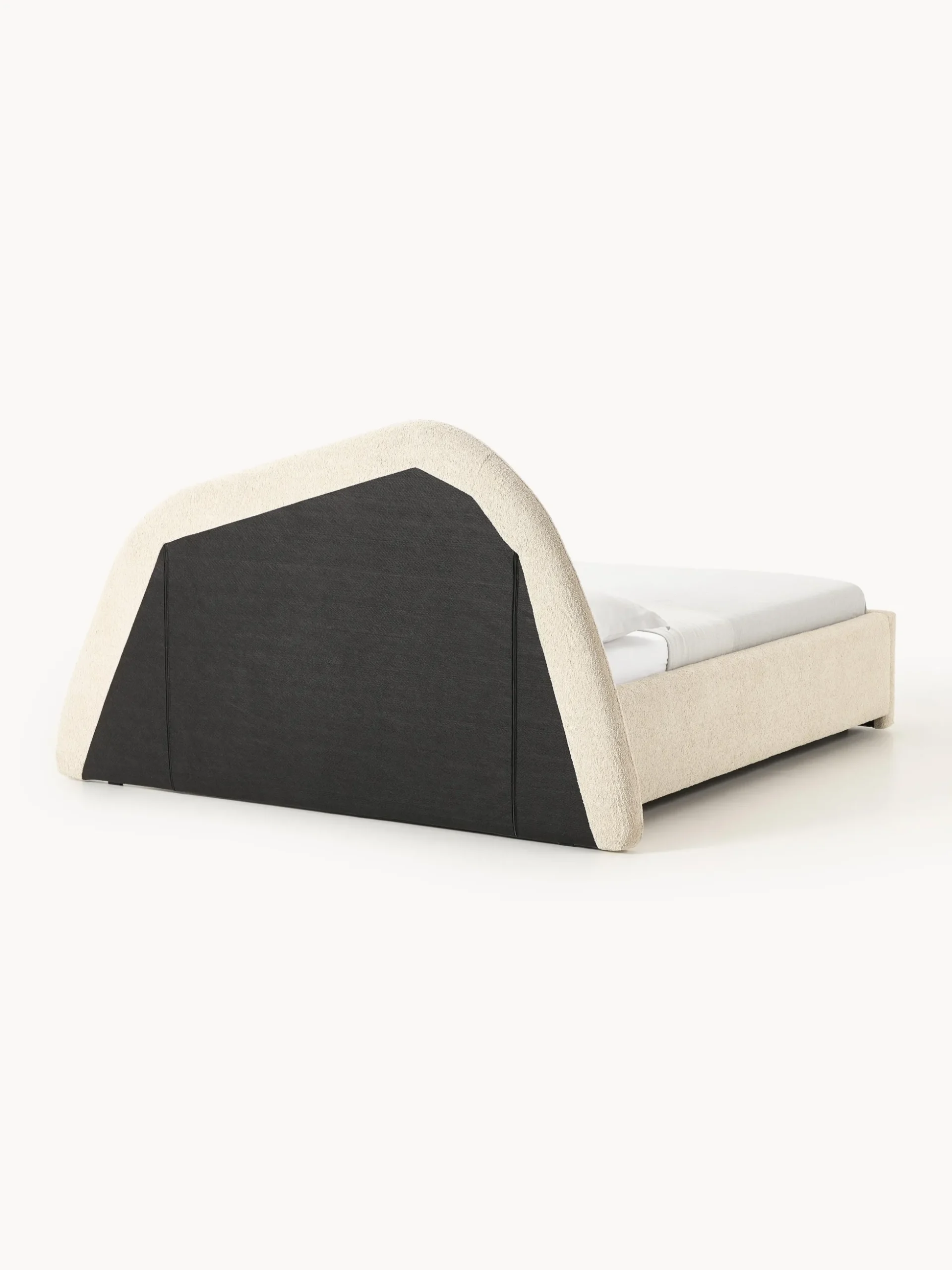 Letto imbottito in bouclé Gary