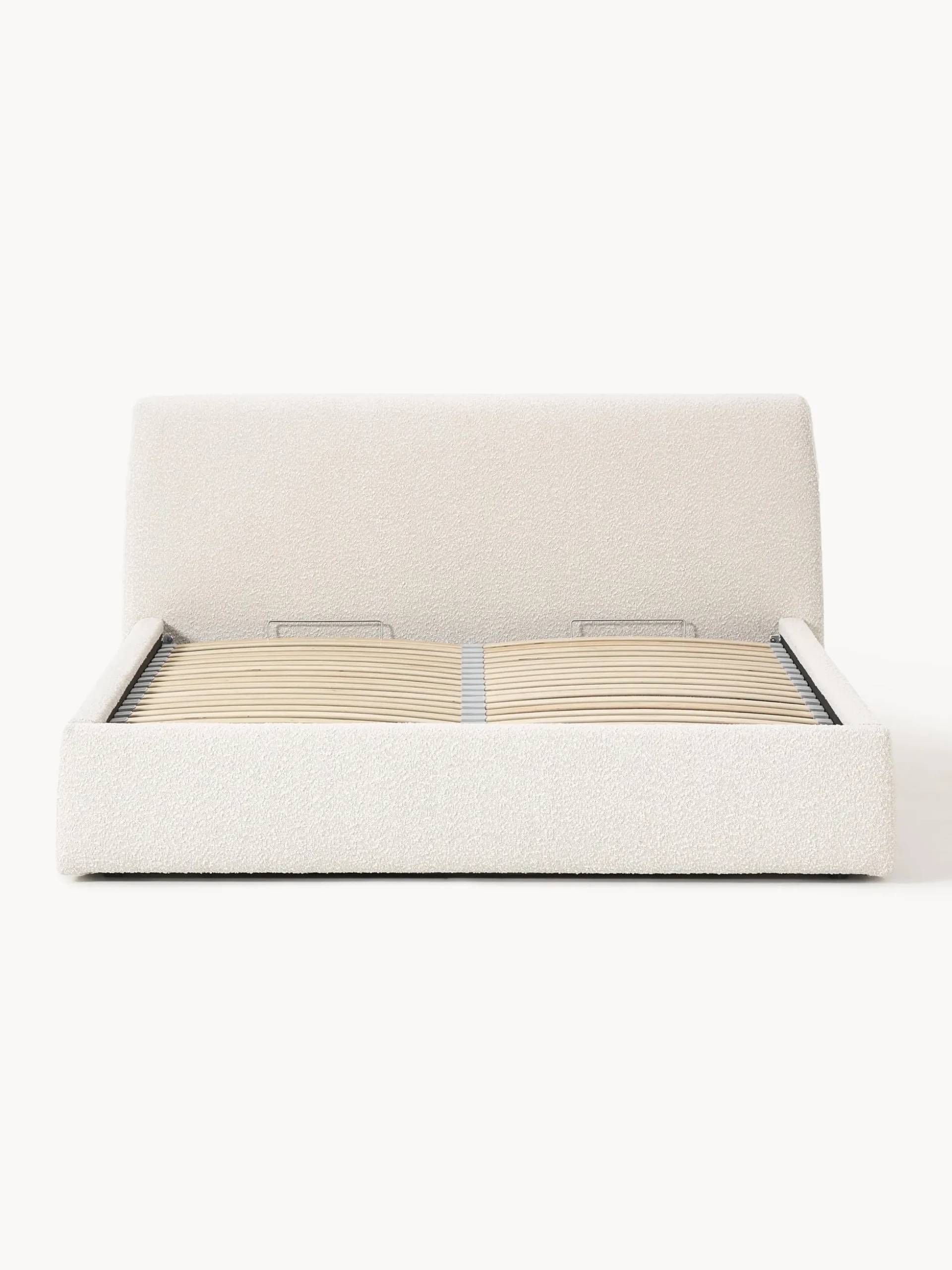 Letto imbottito in bouclé con contenitore Cloud
