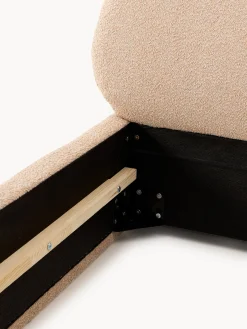 Letto imbottito in bouclé Alba
