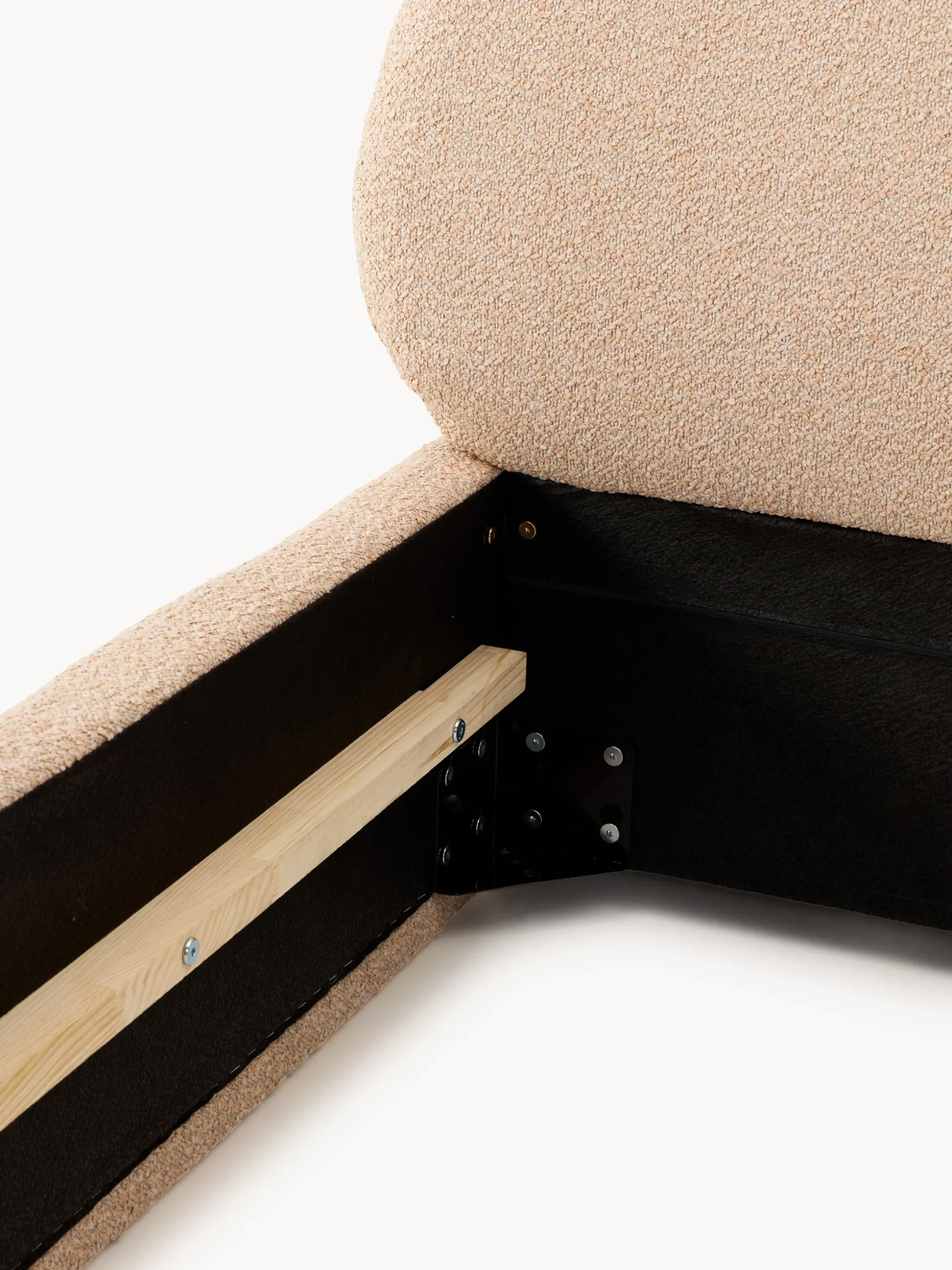 Letto imbottito in bouclé Alba
