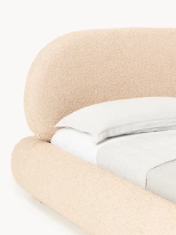 Letto imbottito in bouclé Alba