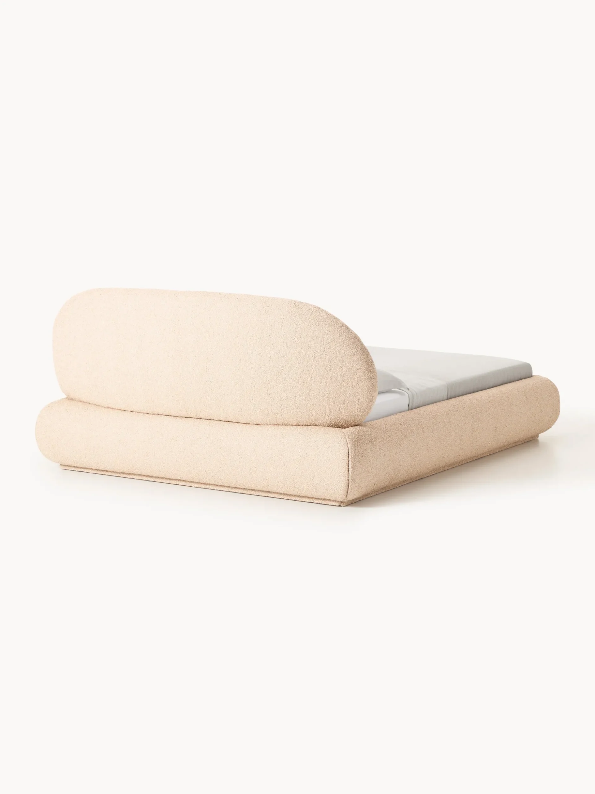 Letto imbottito in bouclé Alba