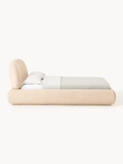 Letto imbottito in bouclé Alba