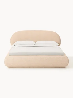 Letto imbottito in bouclé Alba