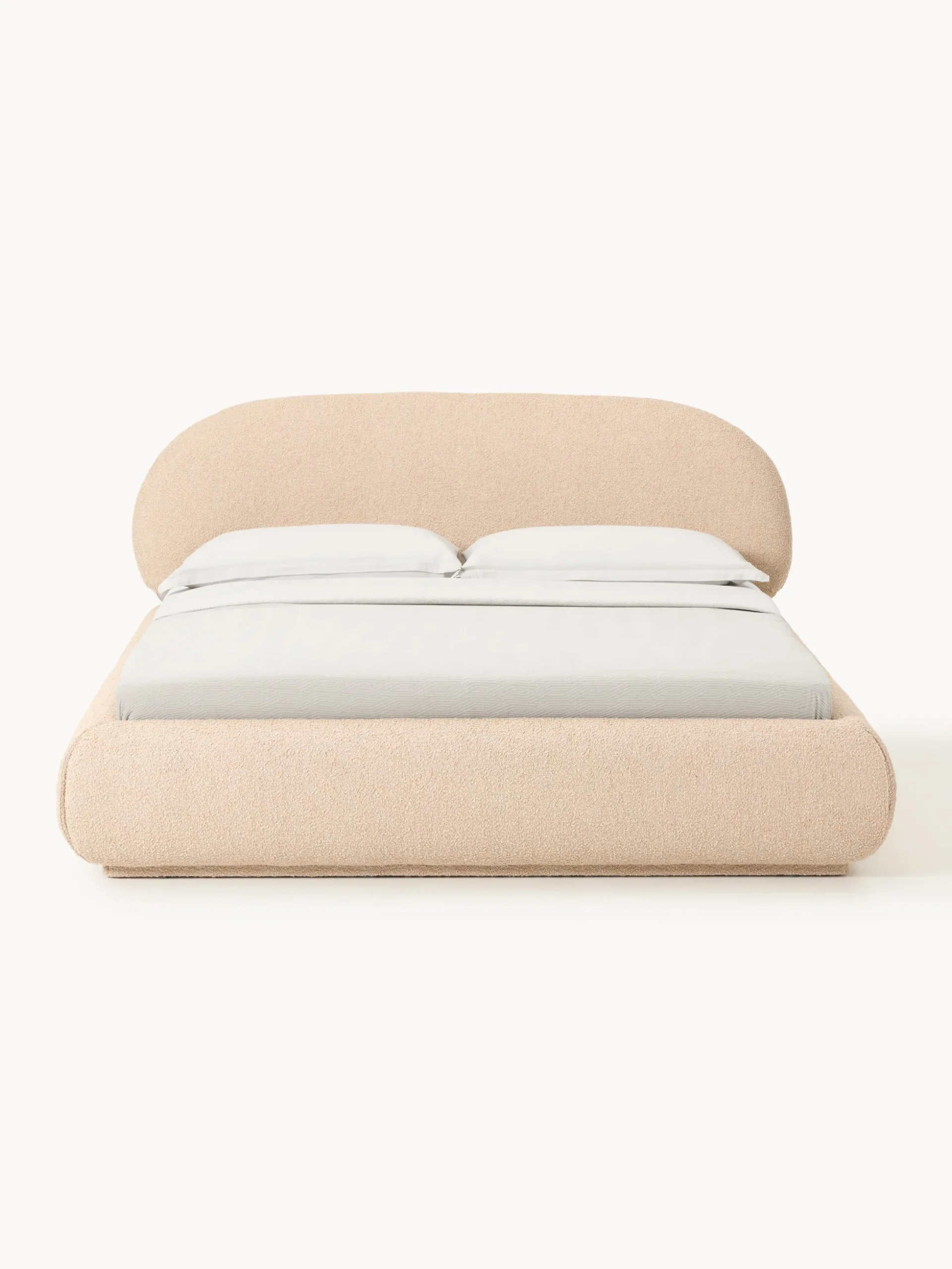 Letto imbottito in bouclé Alba