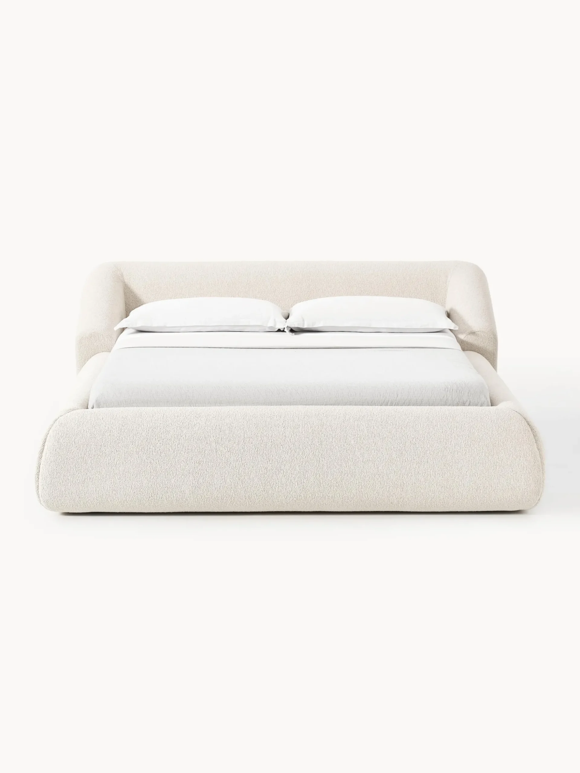 Letto imbottito in bouclé Sofia