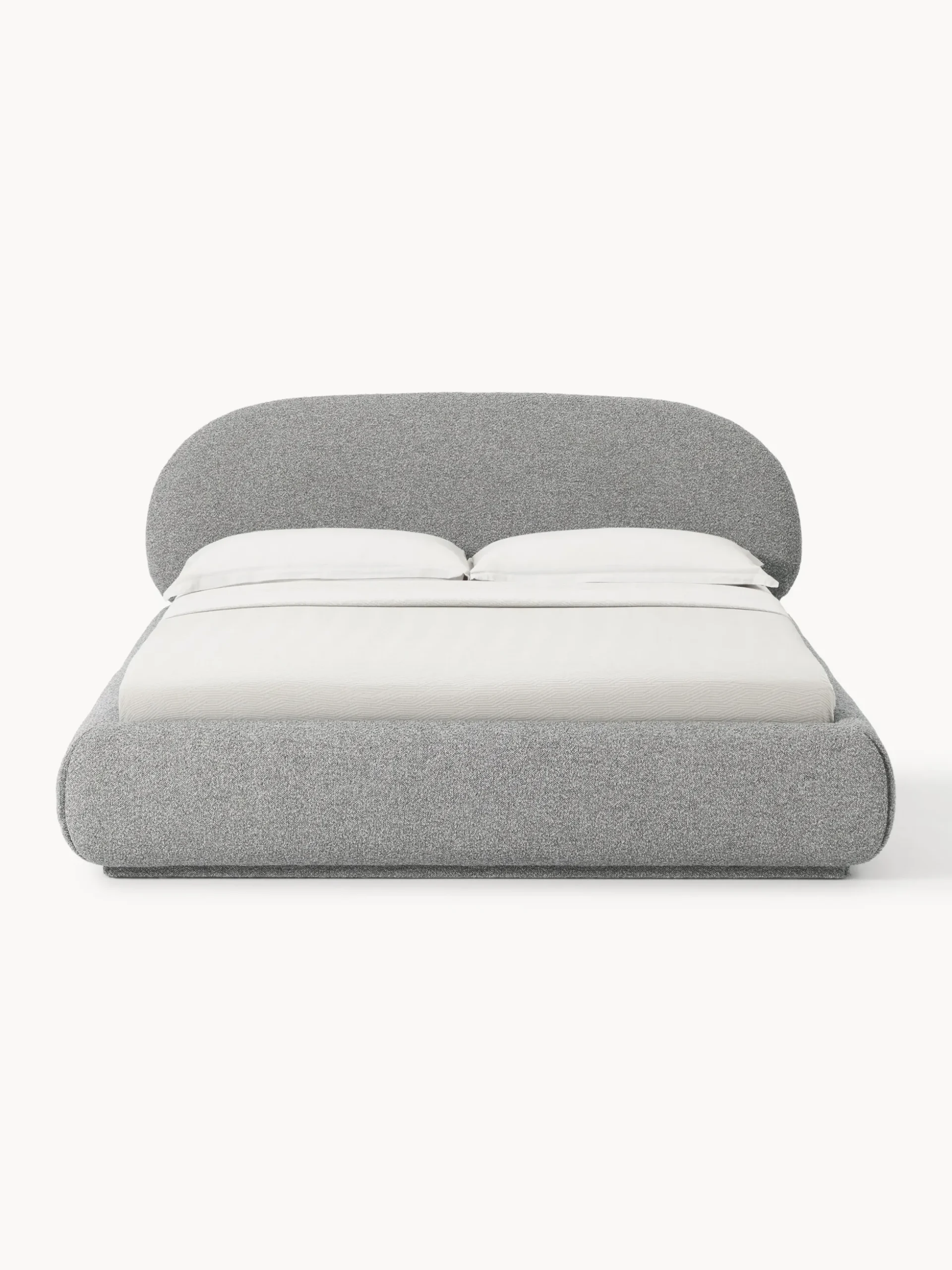 Letto imbottito in bouclé Alba