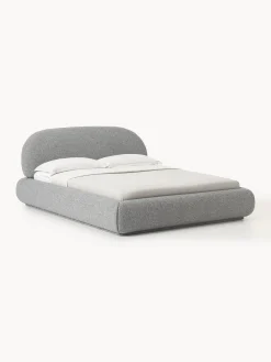 Letto imbottito in bouclé Alba