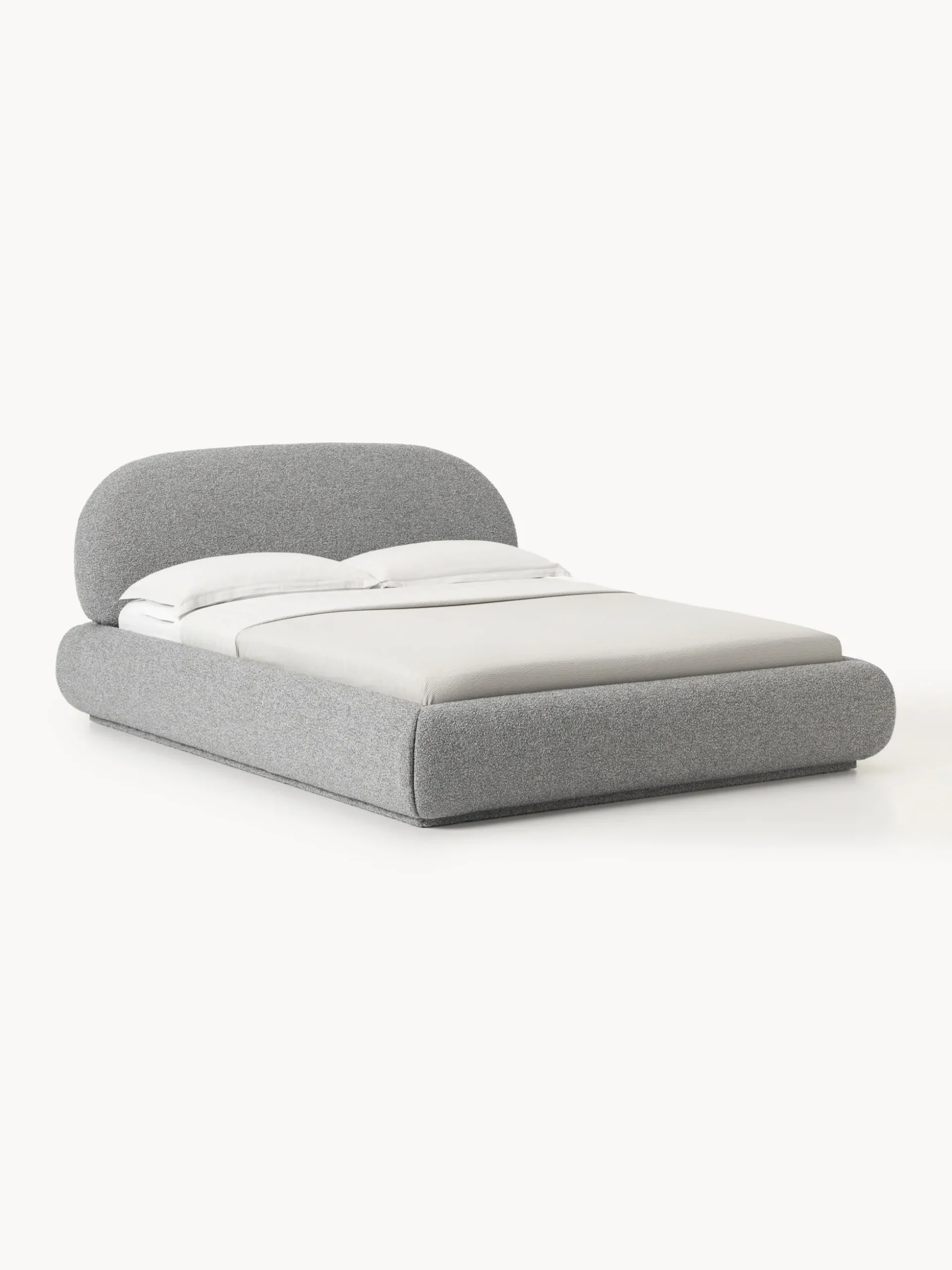Letto imbottito in bouclé Alba