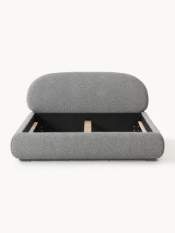 Letto imbottito in bouclé Alba