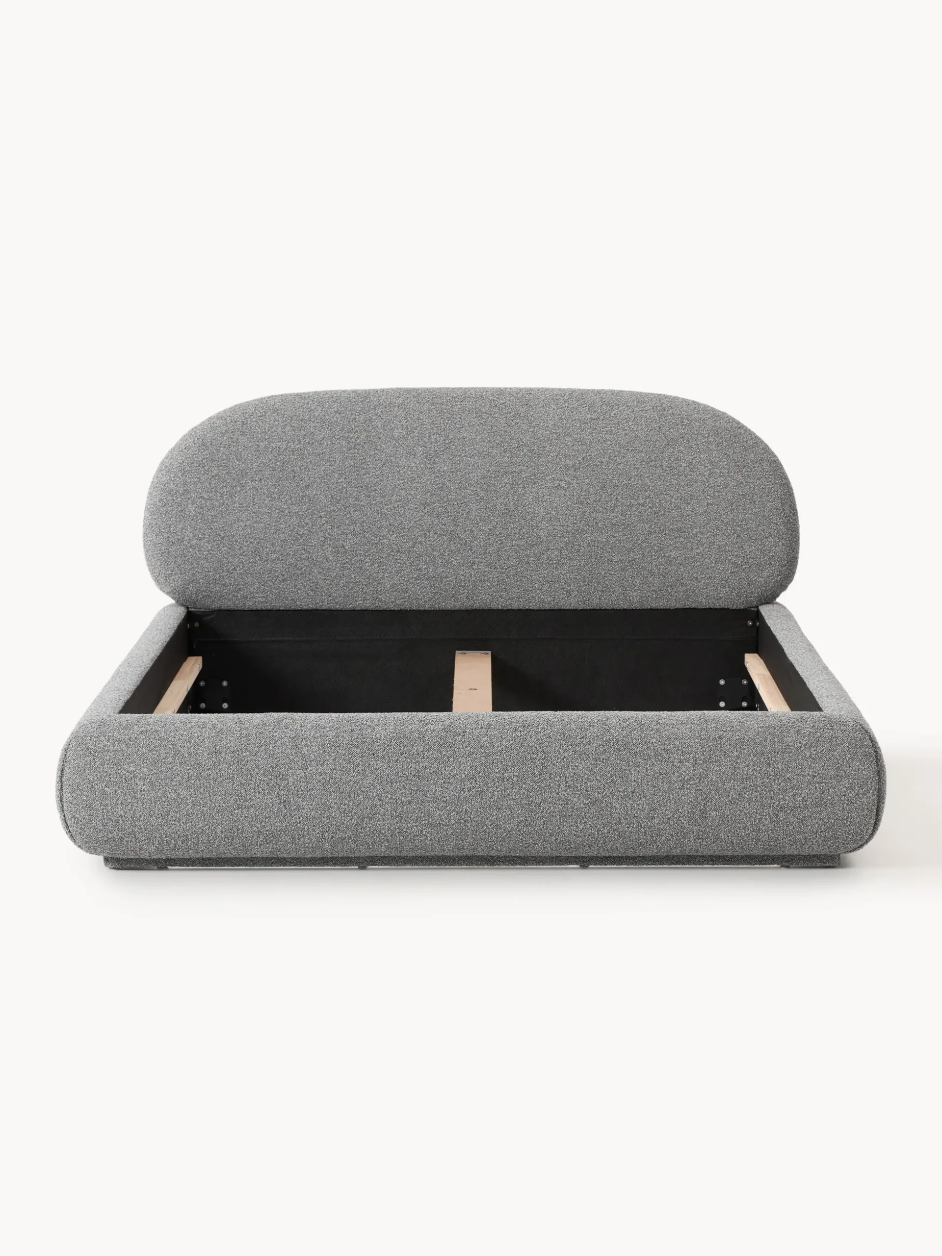 Letto imbottito in bouclé Alba