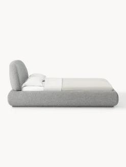 Letto imbottito in bouclé Alba