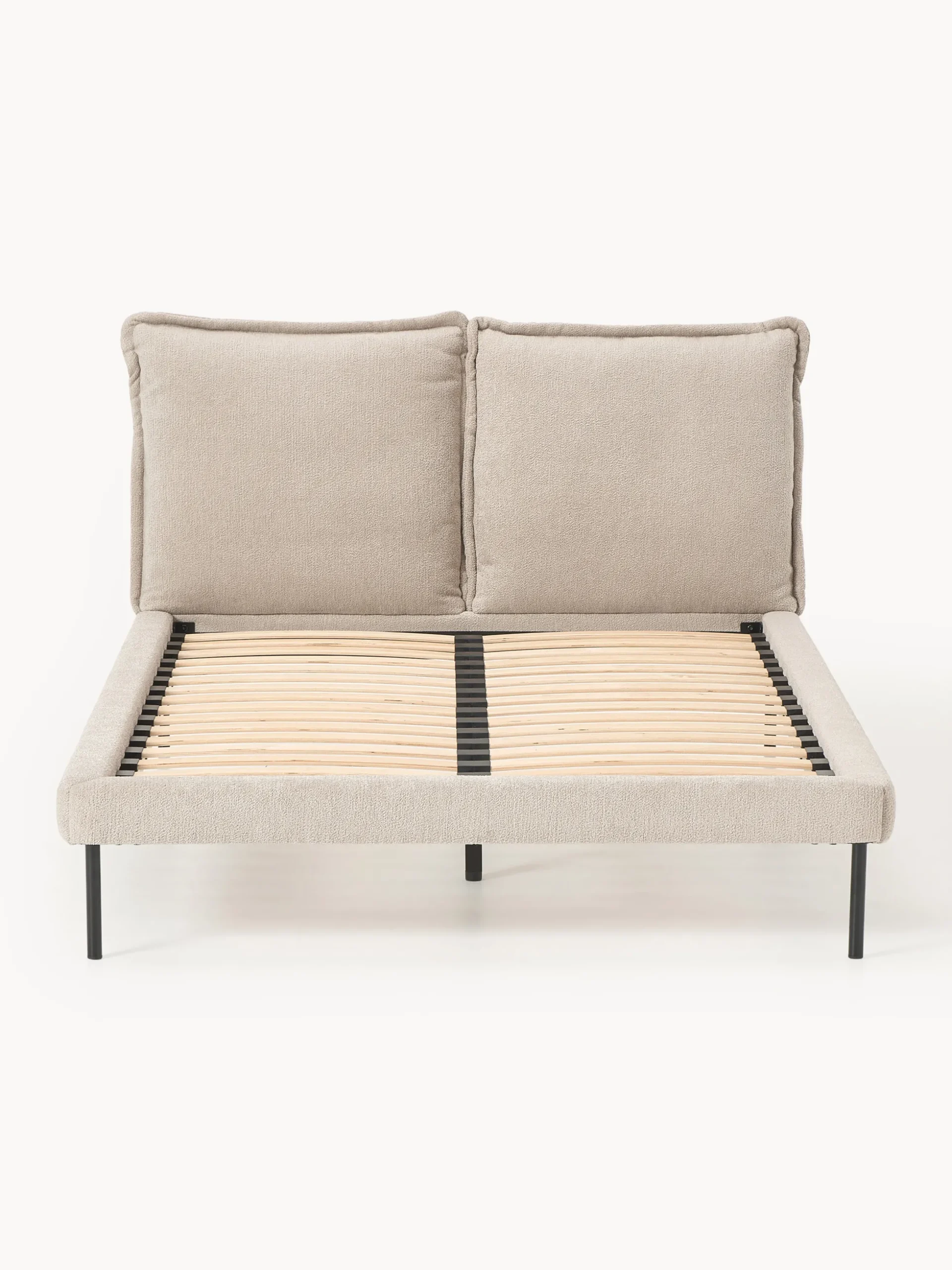 Letto imbottito in teddy bouclé Amelia