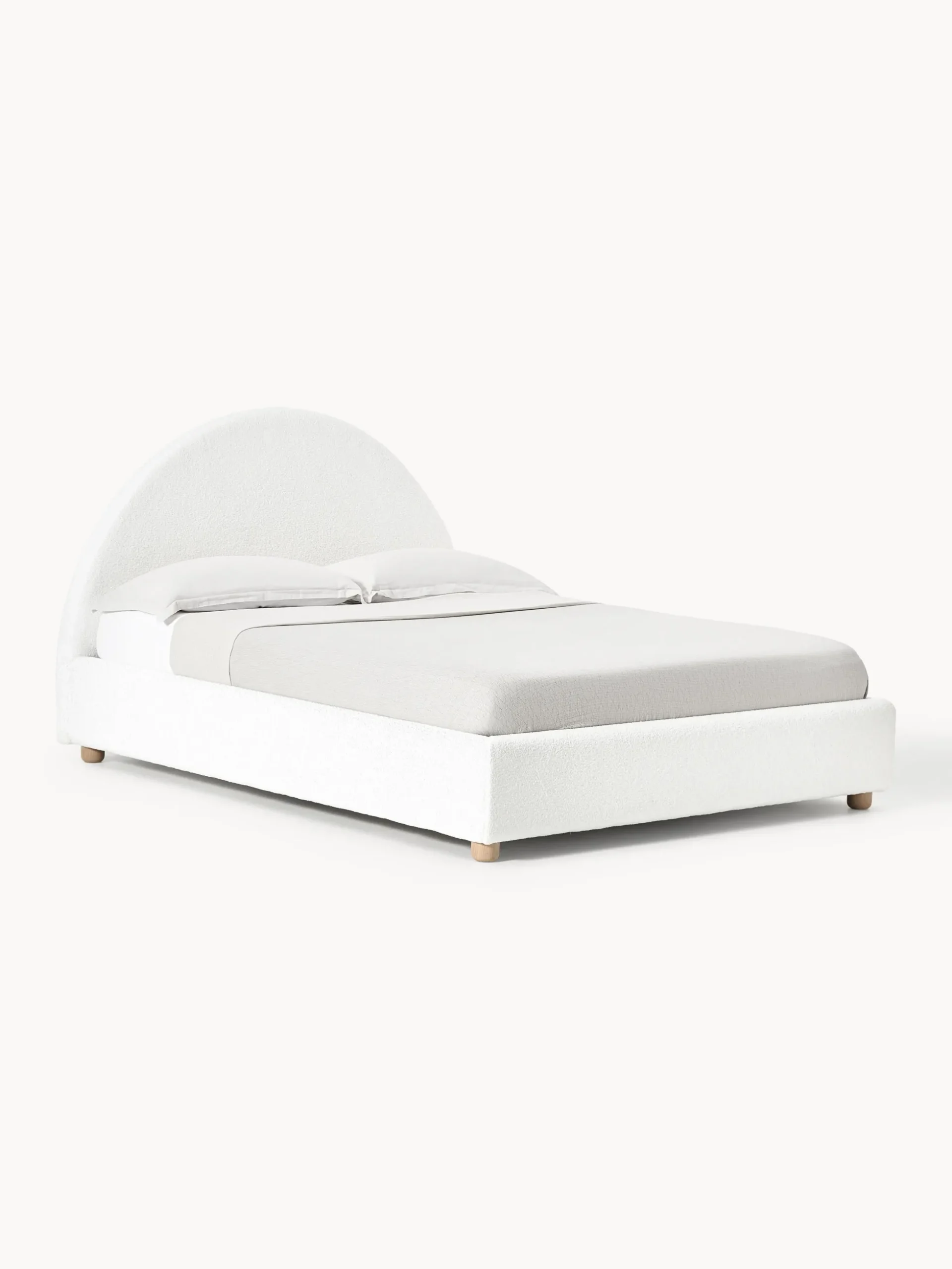Letto imbottito in teddy con contenitore Ebba