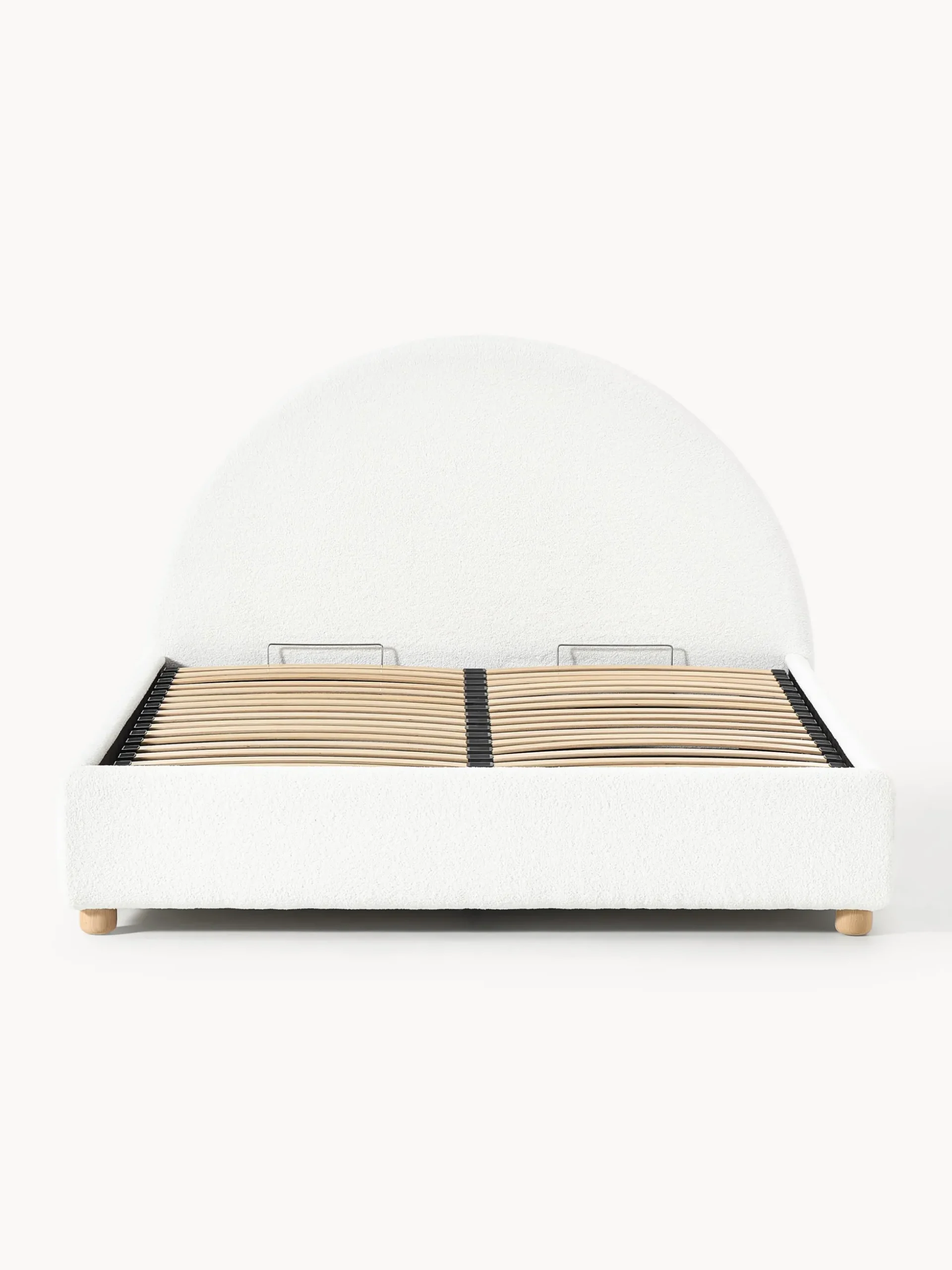 Letto imbottito in teddy con contenitore Ebba