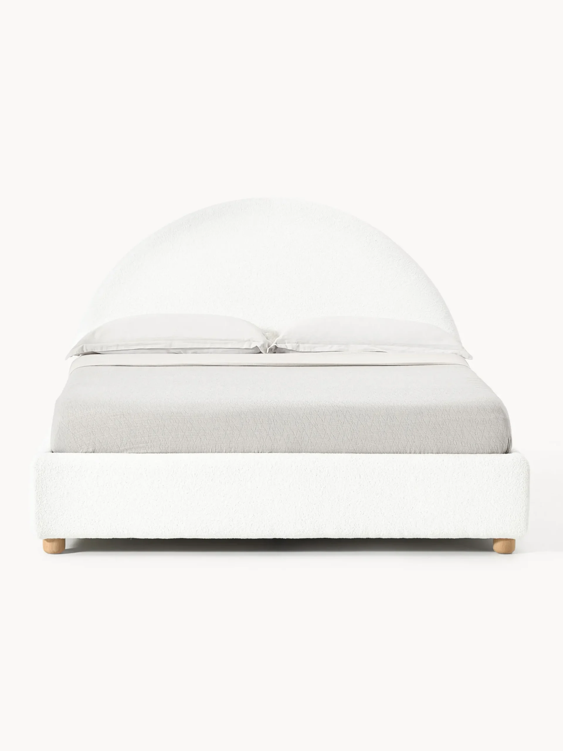 Letto imbottito in teddy con contenitore Ebba